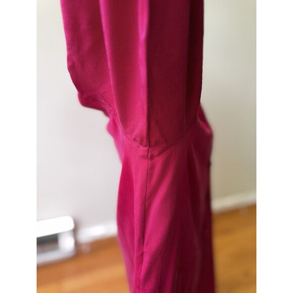 Barrie Pace Vintage 80s Silk Blouse Button Down Formal Shirt Magenta Size 18 1X - Picture 7 of 16